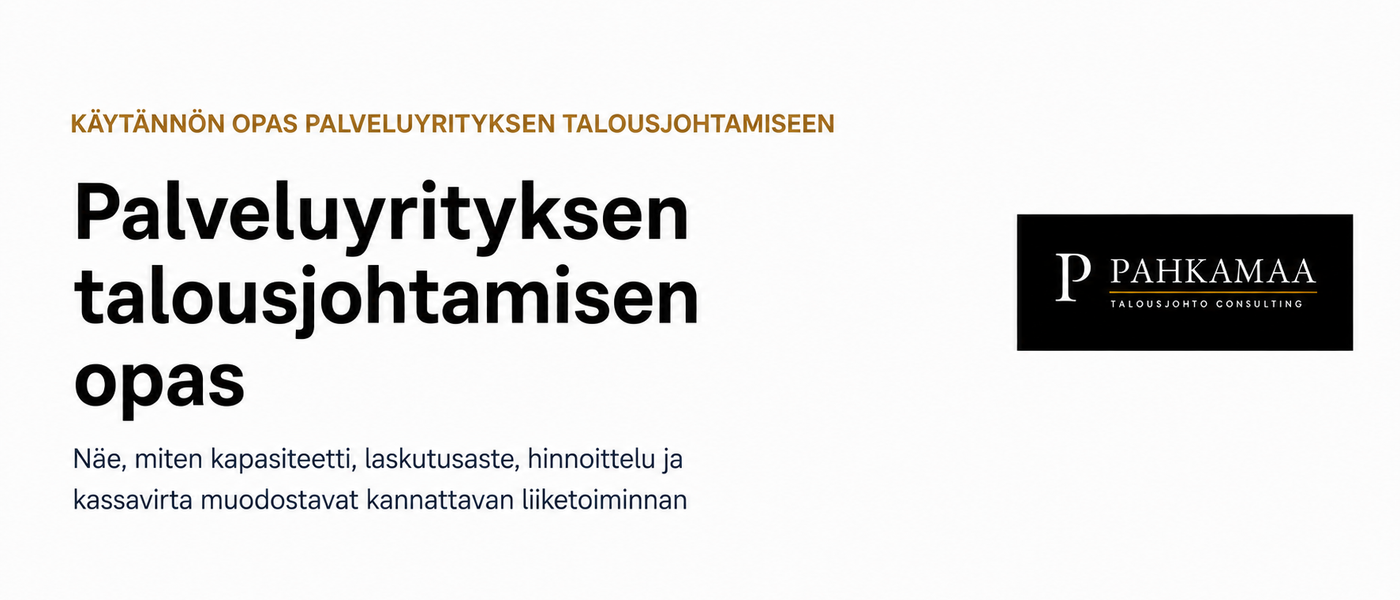 Palveluyrityksen talousjohtamisen opas