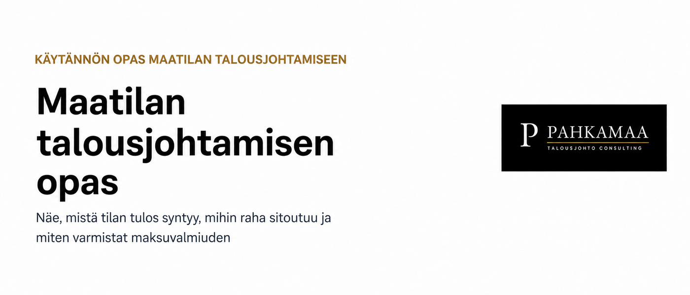Maatilan talousjohtamisen opas